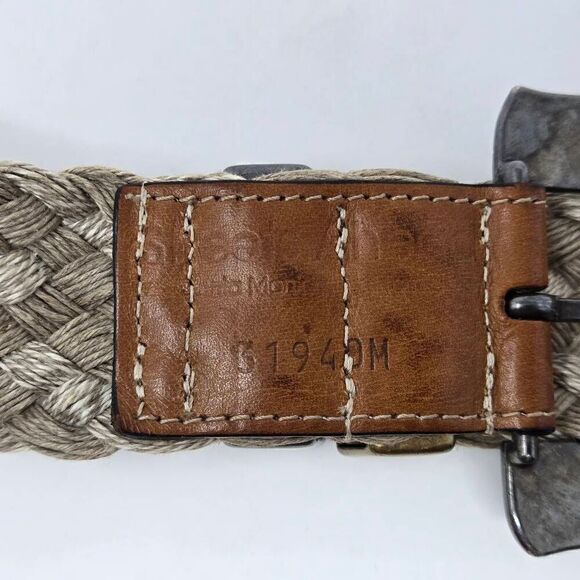 STREETS AHEAD CALIFORNIA WOVEN LARGE METAL ORNATE BUCKLE WOMENS MEDIUM BELT 38" - Picture 5 of 5